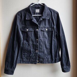 Denim&Co Black Jean Jacket Size 14